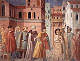 Benozzo Di Lese Di Sandro Gozzoli Wall Art - Scenes from the Life of St Francis (Scene 3, south wall)